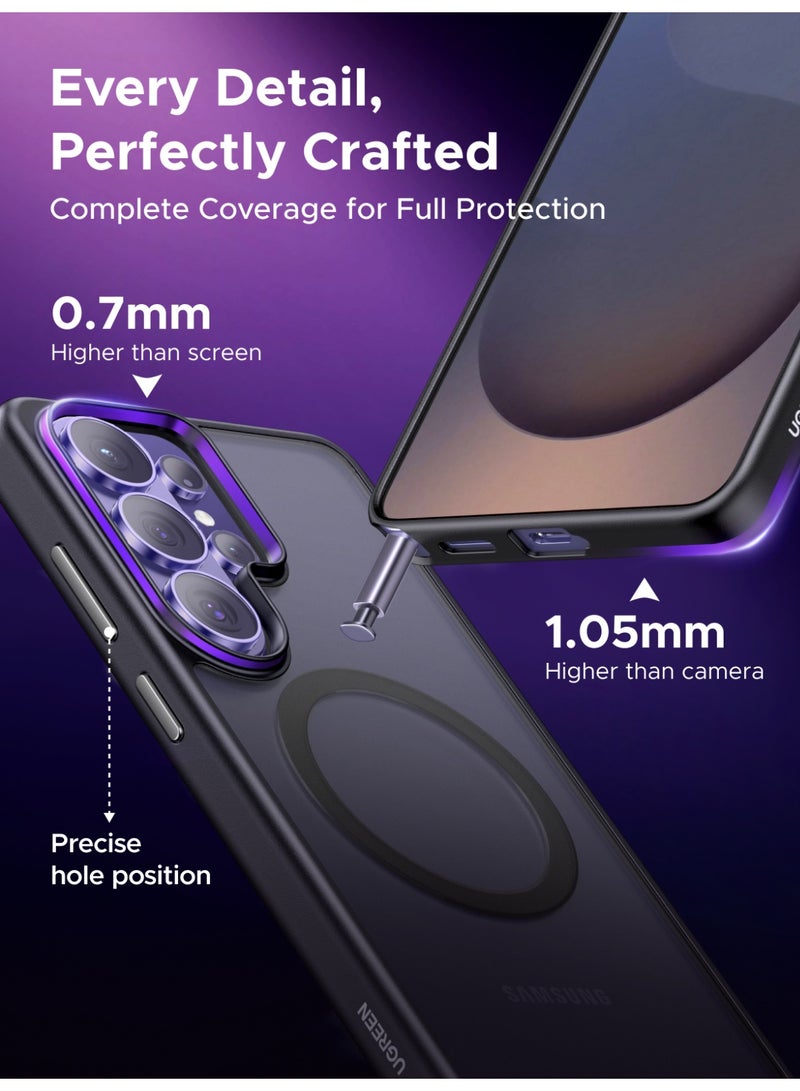 يو جرين جراب مغناطيسي لهاتف سامسونج جالاكسي S26 ألترا، [حماية من السقوط] [ظهر غير لامع شفاف] [متوافق مع ملحقات MagSafe الدائرية] غطاء فائق المقاومة للصدمات، كفر مغناطيسي اس ٢٦ الترا مع حافة مقاومة للصدمات - Image 5